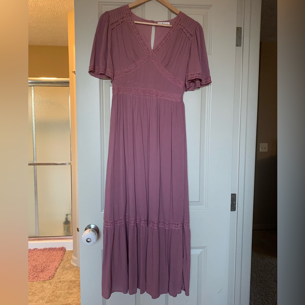 Purple maxi dress, size small